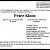Kloos Peter 1906-1996 Todesanzeige